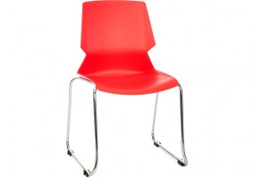 Cadeira-fixa-ANM 30F-Anima-vermelha-estrutura-trapézio-cromada-HSmóveis9